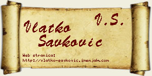 Vlatko Savković vizit kartica